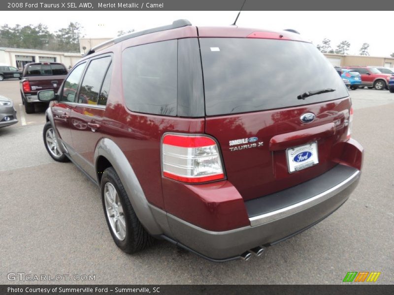 Merlot Metallic / Camel 2008 Ford Taurus X SEL AWD