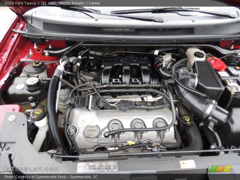 Merlot Metallic / Camel 2008 Ford Taurus X SEL AWD