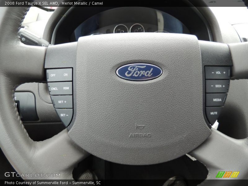 Merlot Metallic / Camel 2008 Ford Taurus X SEL AWD