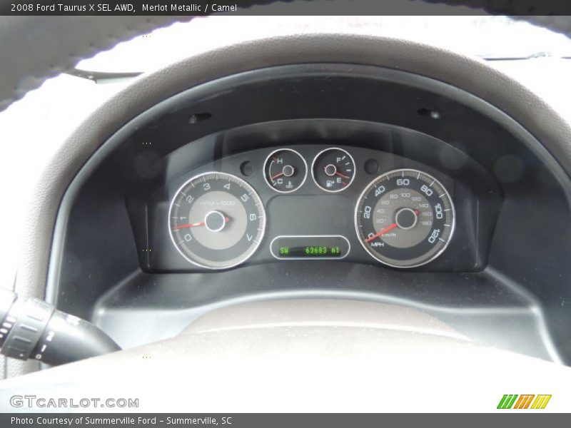 Merlot Metallic / Camel 2008 Ford Taurus X SEL AWD