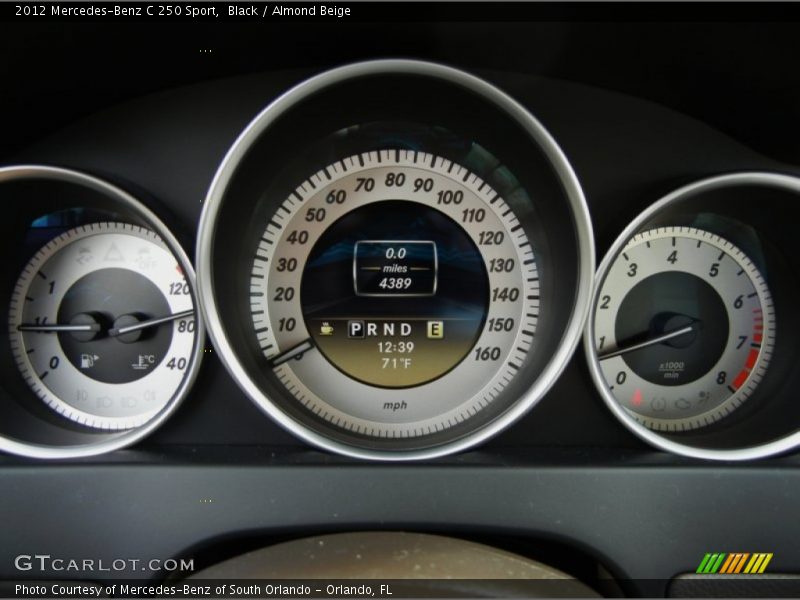 Black / Almond Beige 2012 Mercedes-Benz C 250 Sport