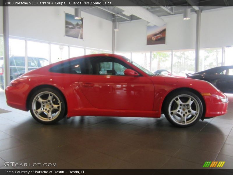 Guards Red / Sand Beige 2008 Porsche 911 Carrera 4 Coupe