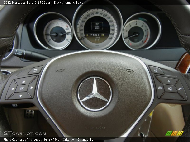 Black / Almond Beige 2012 Mercedes-Benz C 250 Sport