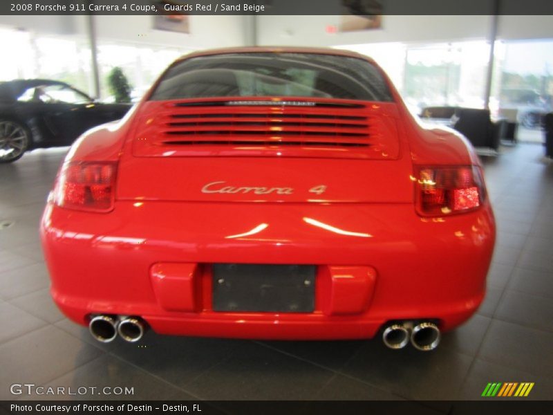 Guards Red / Sand Beige 2008 Porsche 911 Carrera 4 Coupe