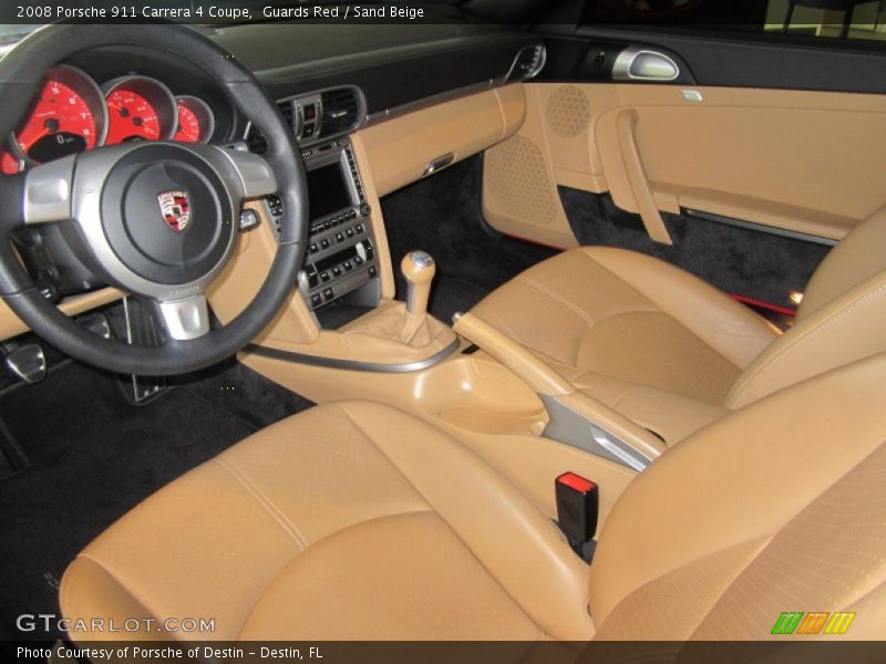 Guards Red / Sand Beige 2008 Porsche 911 Carrera 4 Coupe