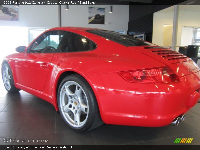 Guards Red / Sand Beige 2008 Porsche 911 Carrera 4 Coupe