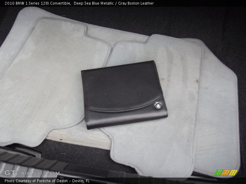 Deep Sea Blue Metallic / Gray Boston Leather 2010 BMW 1 Series 128i Convertible