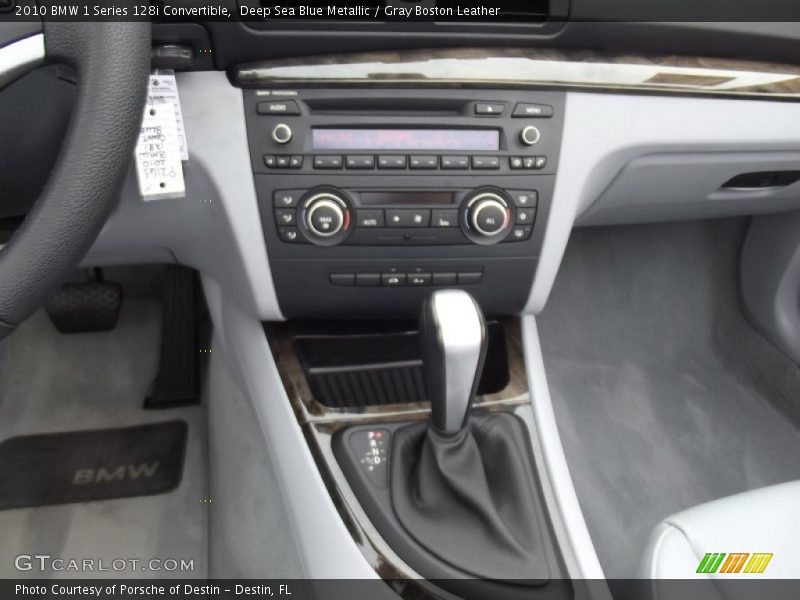 Deep Sea Blue Metallic / Gray Boston Leather 2010 BMW 1 Series 128i Convertible