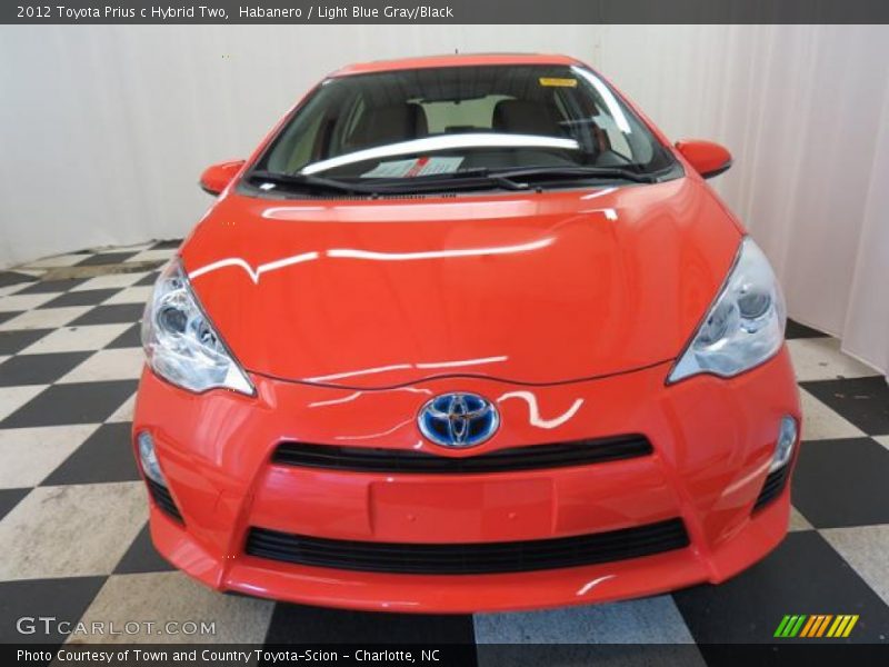 Habanero / Light Blue Gray/Black 2012 Toyota Prius c Hybrid Two