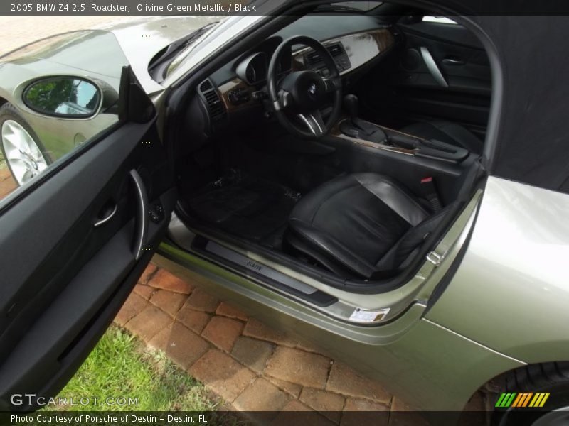 Olivine Green Metallic / Black 2005 BMW Z4 2.5i Roadster