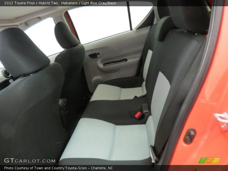 Habanero / Light Blue Gray/Black 2012 Toyota Prius c Hybrid Two