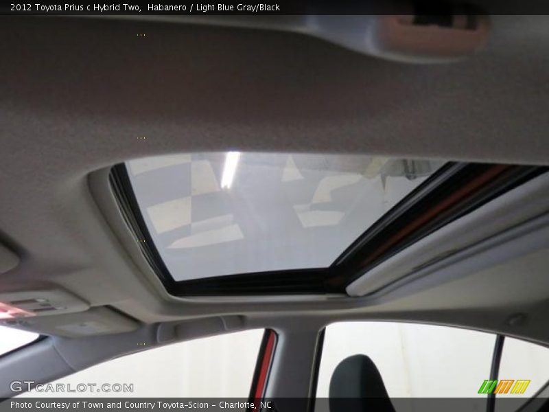 Habanero / Light Blue Gray/Black 2012 Toyota Prius c Hybrid Two