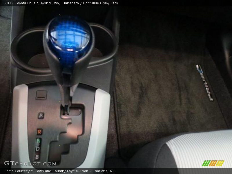 Habanero / Light Blue Gray/Black 2012 Toyota Prius c Hybrid Two