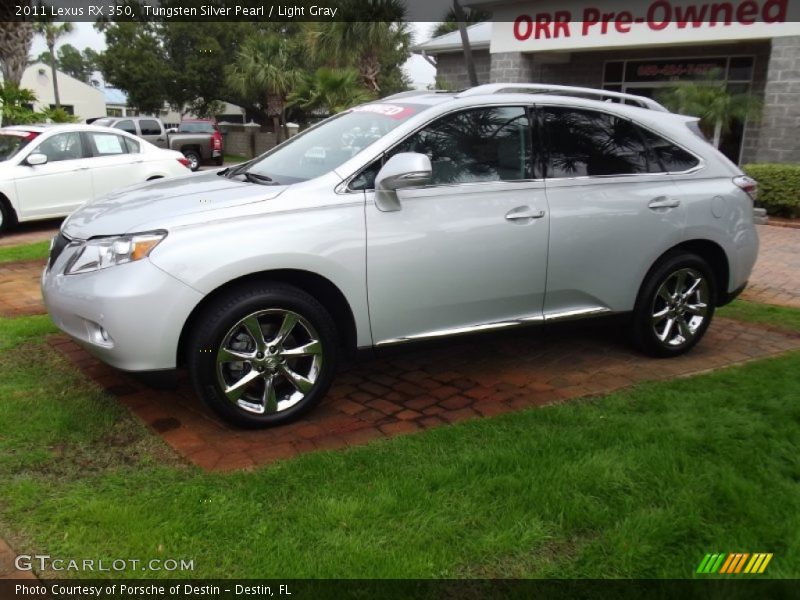 Tungsten Silver Pearl / Light Gray 2011 Lexus RX 350