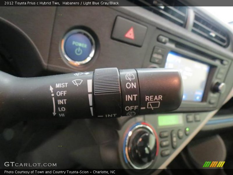 Habanero / Light Blue Gray/Black 2012 Toyota Prius c Hybrid Two