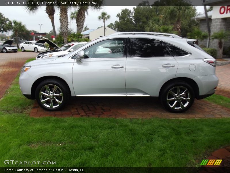 Tungsten Silver Pearl / Light Gray 2011 Lexus RX 350