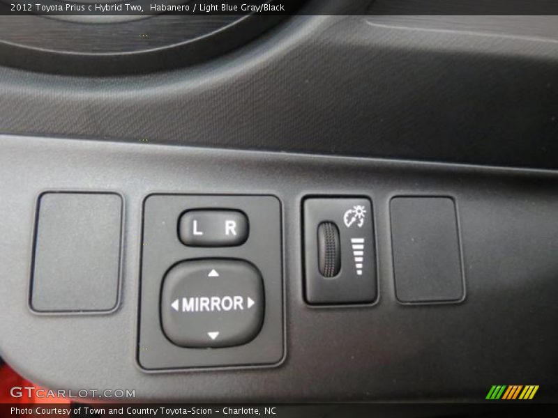 Habanero / Light Blue Gray/Black 2012 Toyota Prius c Hybrid Two