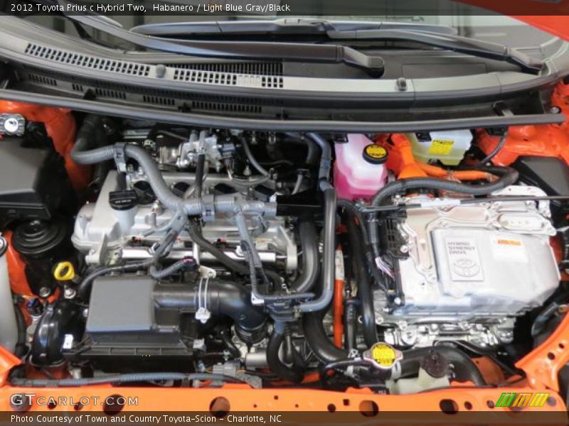 Habanero / Light Blue Gray/Black 2012 Toyota Prius c Hybrid Two