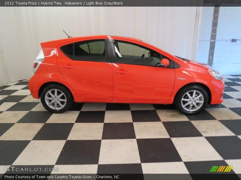 Habanero / Light Blue Gray/Black 2012 Toyota Prius c Hybrid Two