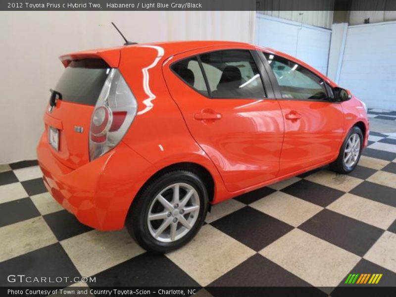 Habanero / Light Blue Gray/Black 2012 Toyota Prius c Hybrid Two