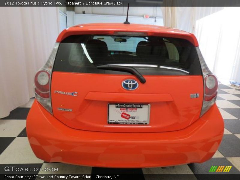 Habanero / Light Blue Gray/Black 2012 Toyota Prius c Hybrid Two