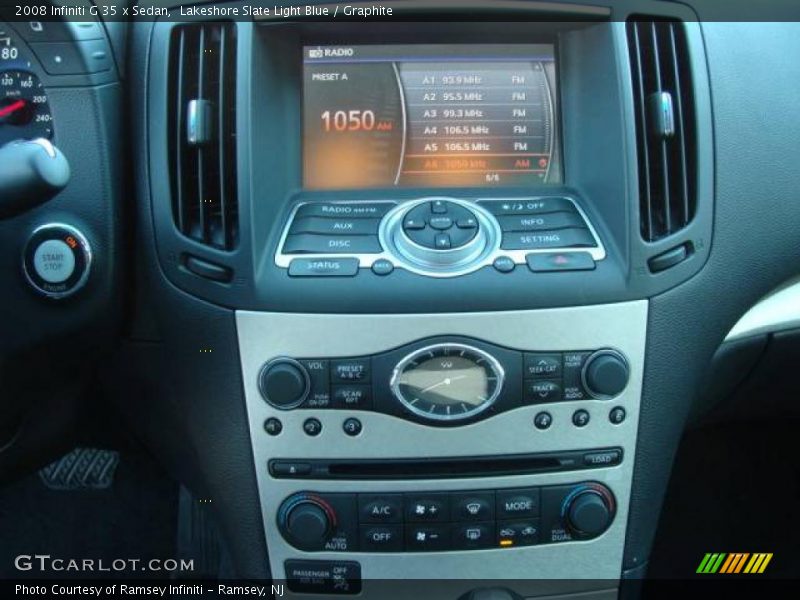 Lakeshore Slate Light Blue / Graphite 2008 Infiniti G 35 x Sedan