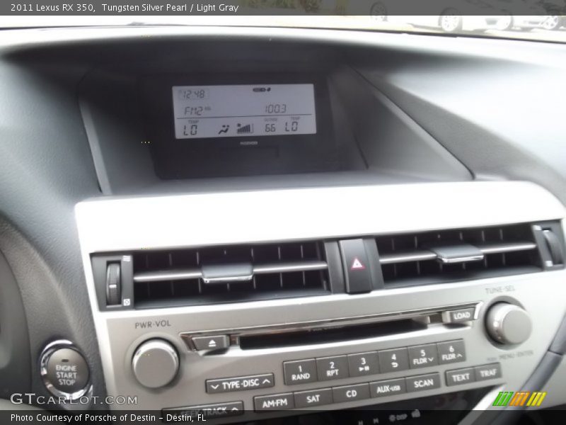 Tungsten Silver Pearl / Light Gray 2011 Lexus RX 350
