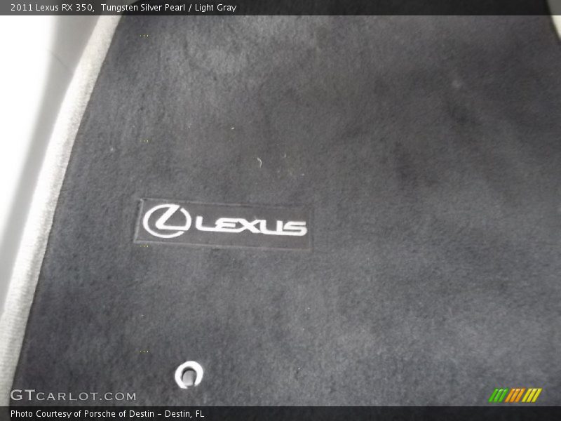 Tungsten Silver Pearl / Light Gray 2011 Lexus RX 350