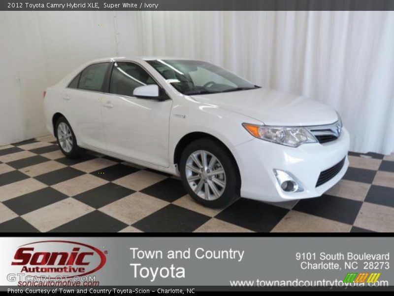 Super White / Ivory 2012 Toyota Camry Hybrid XLE
