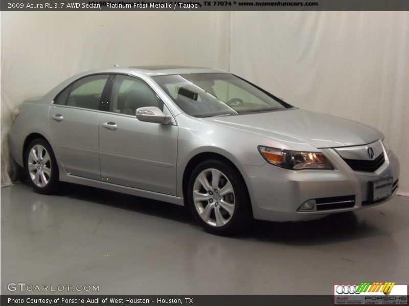 Platinum Frost Metallic / Taupe 2009 Acura RL 3.7 AWD Sedan