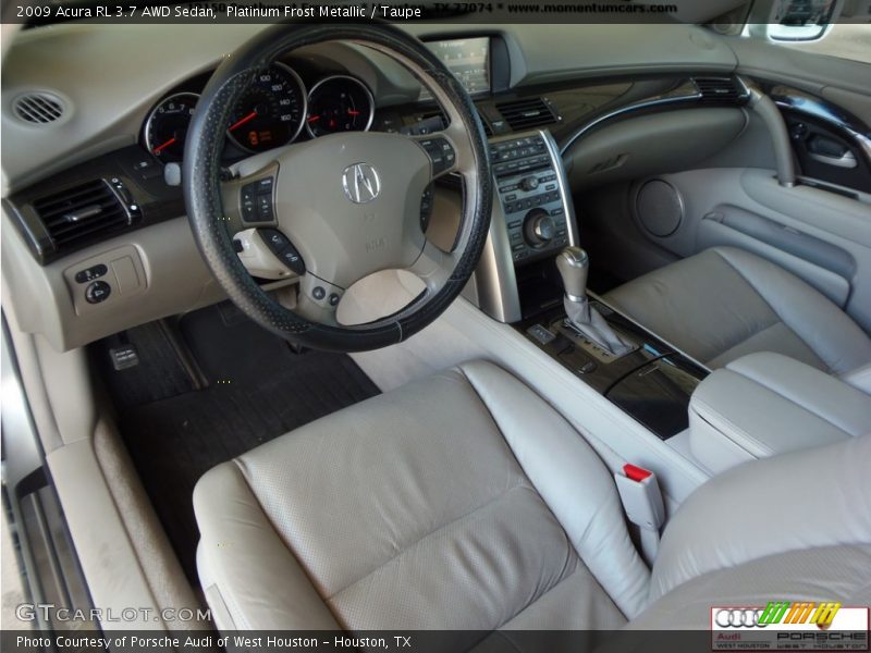 Platinum Frost Metallic / Taupe 2009 Acura RL 3.7 AWD Sedan