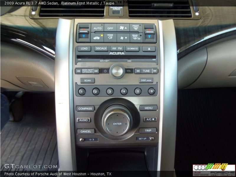 Platinum Frost Metallic / Taupe 2009 Acura RL 3.7 AWD Sedan