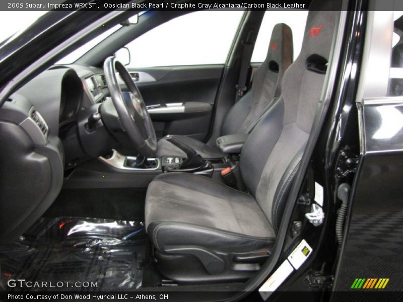  2009 Impreza WRX STi Graphite Gray Alcantara/Carbon Black Leather Interior