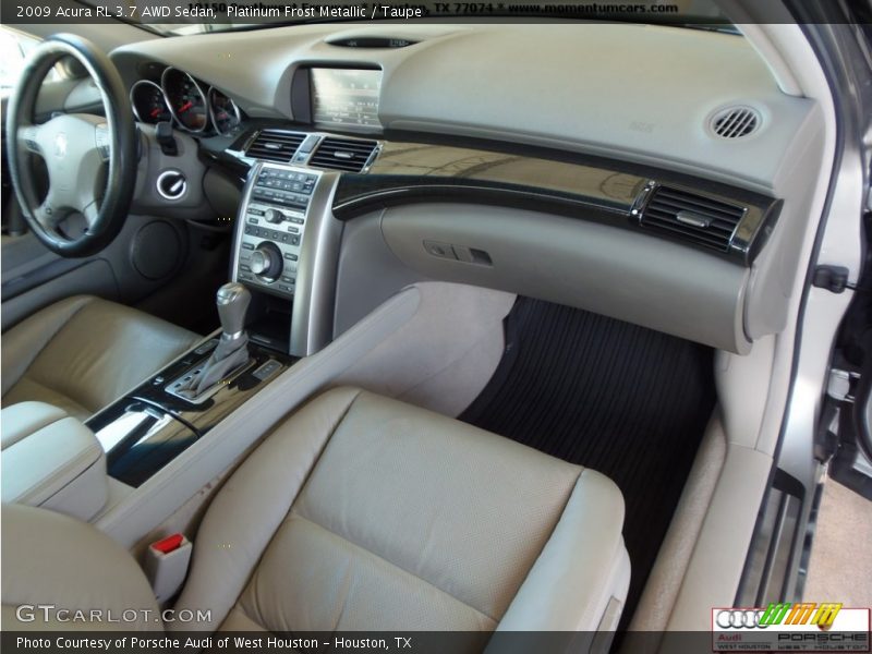 Platinum Frost Metallic / Taupe 2009 Acura RL 3.7 AWD Sedan