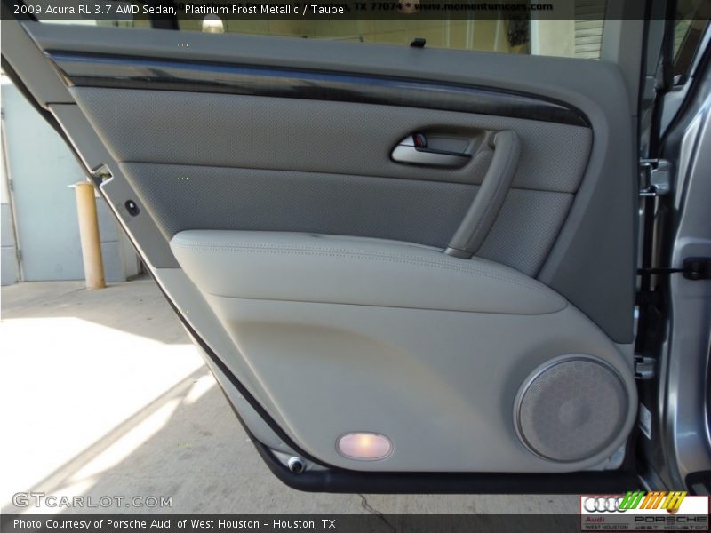 Platinum Frost Metallic / Taupe 2009 Acura RL 3.7 AWD Sedan
