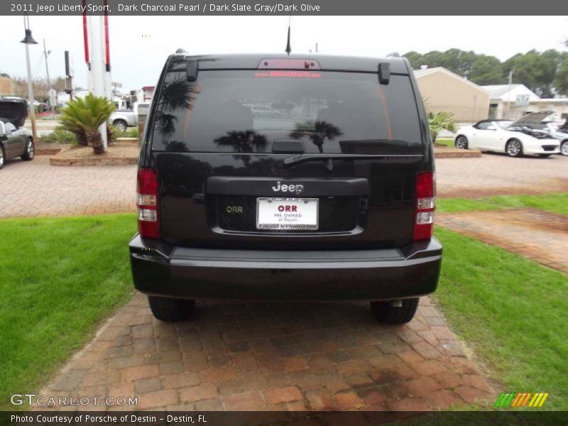 Dark Charcoal Pearl / Dark Slate Gray/Dark Olive 2011 Jeep Liberty Sport