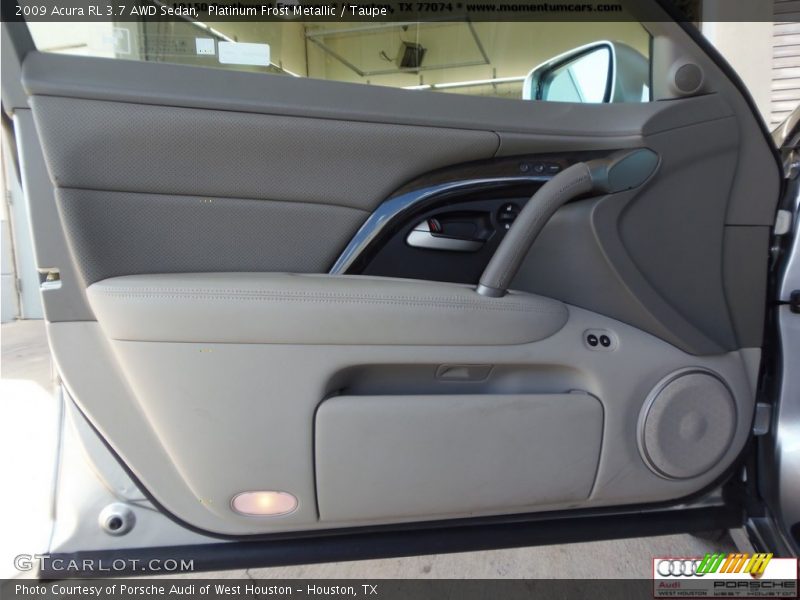 Platinum Frost Metallic / Taupe 2009 Acura RL 3.7 AWD Sedan