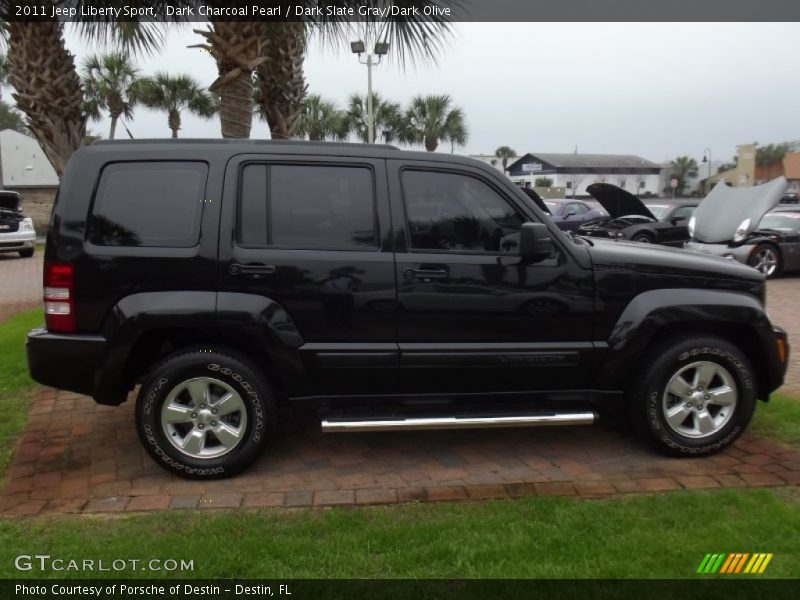 Dark Charcoal Pearl / Dark Slate Gray/Dark Olive 2011 Jeep Liberty Sport