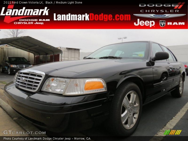 Black / Medium Light Stone 2011 Ford Crown Victoria LX