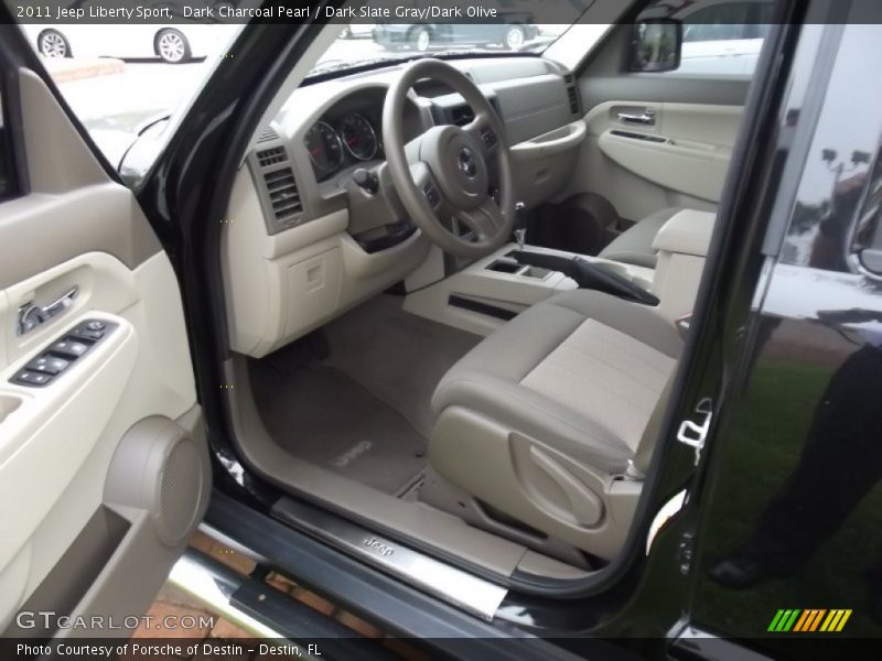 Dark Charcoal Pearl / Dark Slate Gray/Dark Olive 2011 Jeep Liberty Sport