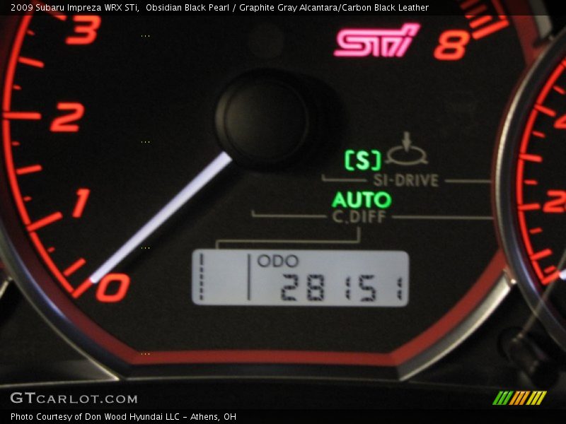 Obsidian Black Pearl / Graphite Gray Alcantara/Carbon Black Leather 2009 Subaru Impreza WRX STi