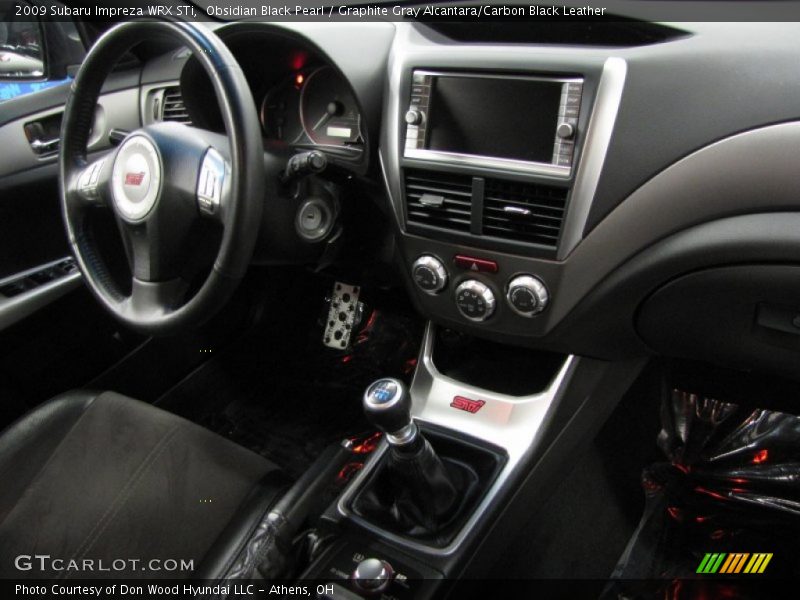 Obsidian Black Pearl / Graphite Gray Alcantara/Carbon Black Leather 2009 Subaru Impreza WRX STi
