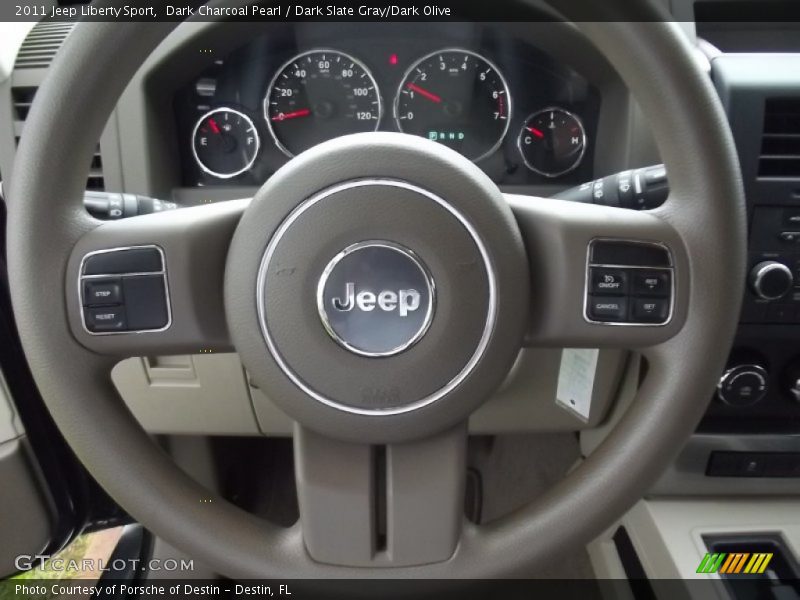 Dark Charcoal Pearl / Dark Slate Gray/Dark Olive 2011 Jeep Liberty Sport