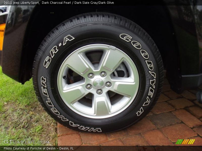 Dark Charcoal Pearl / Dark Slate Gray/Dark Olive 2011 Jeep Liberty Sport