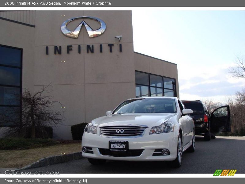 Moonlight White / Graphite 2008 Infiniti M 45x AWD Sedan