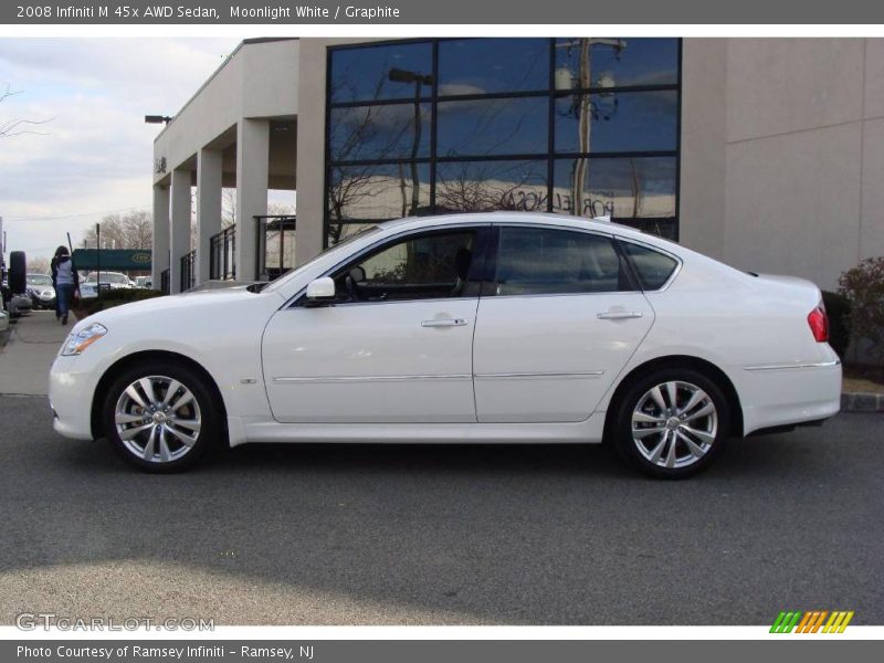 Moonlight White / Graphite 2008 Infiniti M 45x AWD Sedan