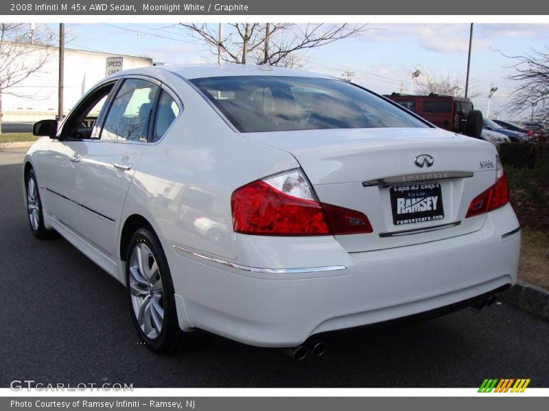 Moonlight White / Graphite 2008 Infiniti M 45x AWD Sedan