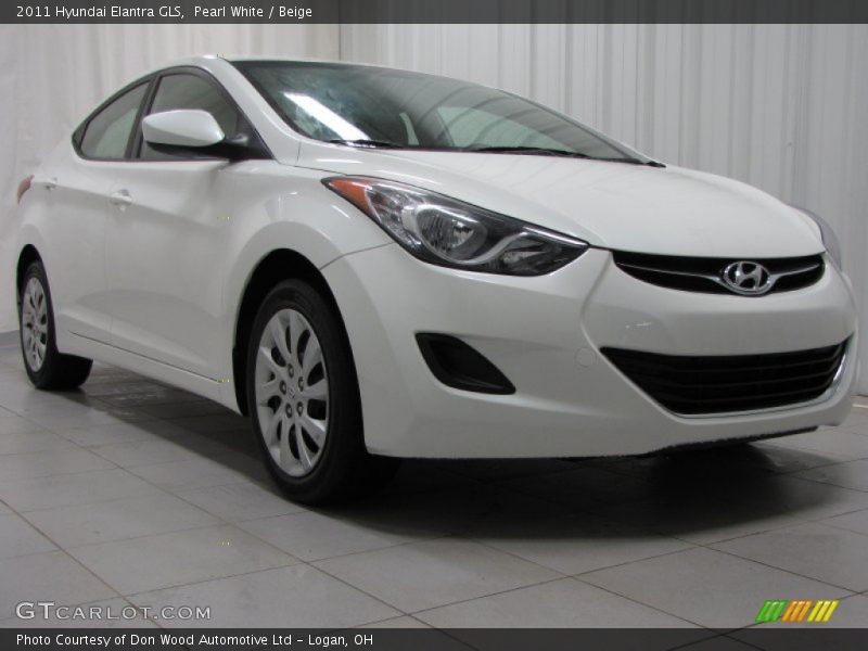 Pearl White / Beige 2011 Hyundai Elantra GLS