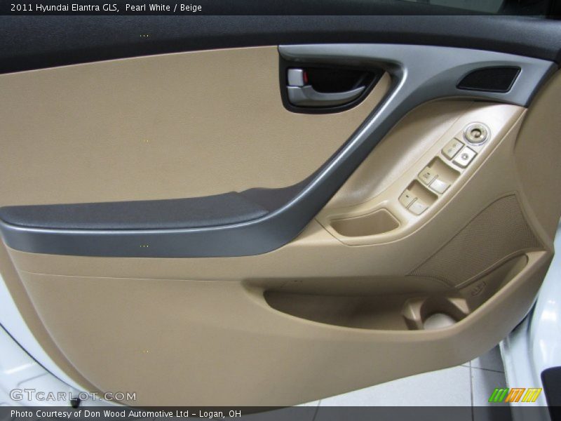Pearl White / Beige 2011 Hyundai Elantra GLS