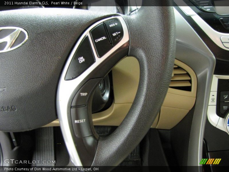 Pearl White / Beige 2011 Hyundai Elantra GLS